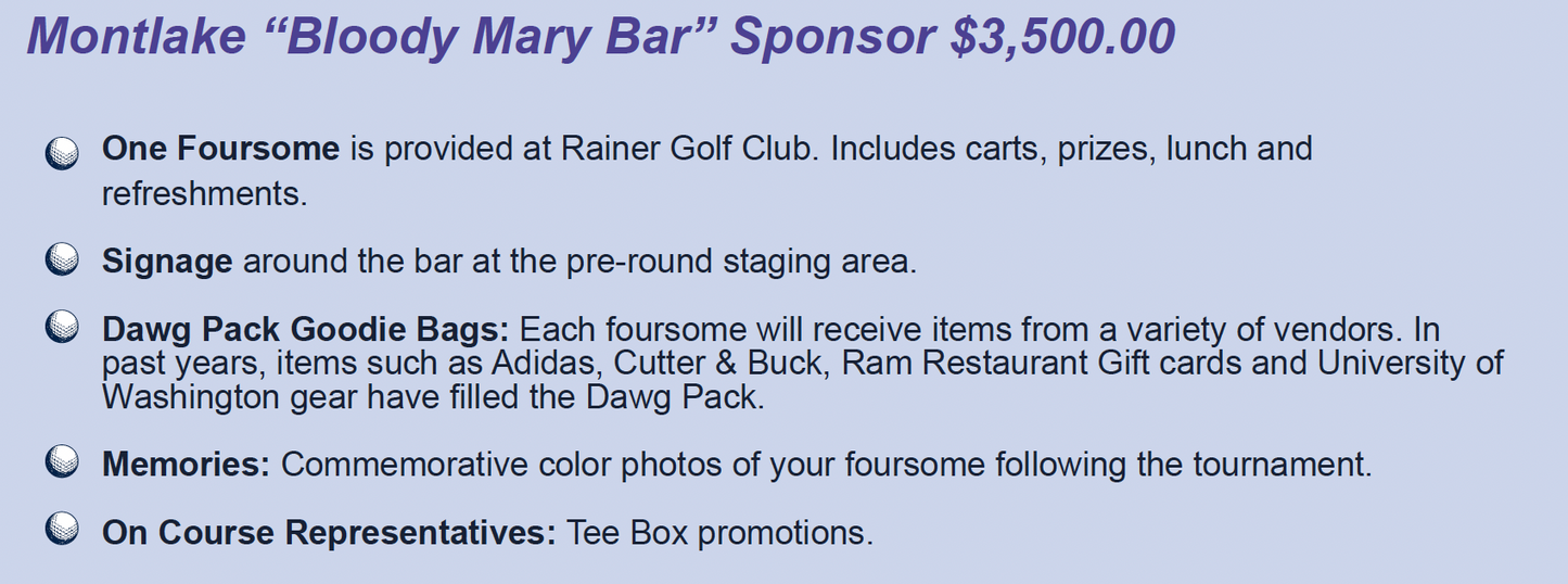 F. Montlake Bloody Mary Bar Sponsor