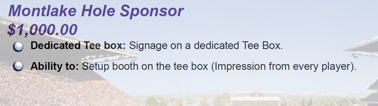 K. Montlake Hole Sponsor