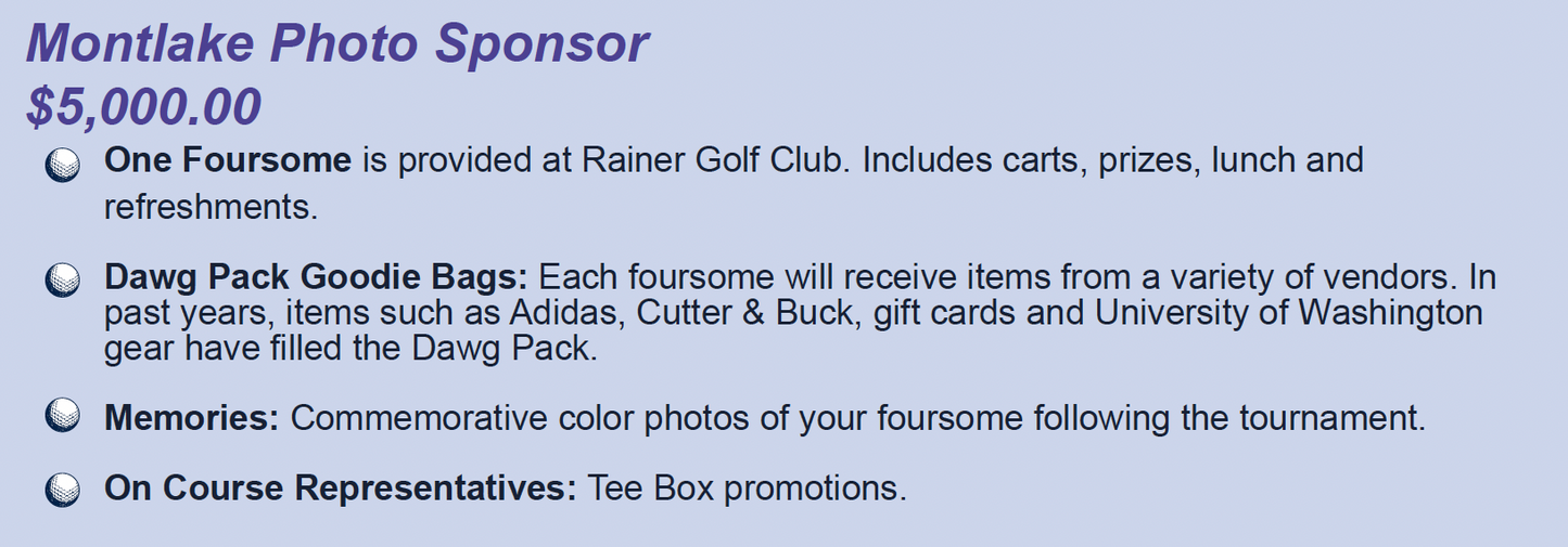 C. Montlake Photo Sponsorship