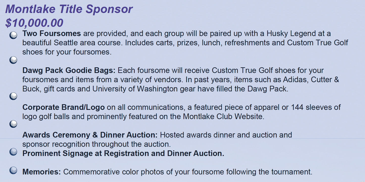 AA. Montlake Title Sponsor