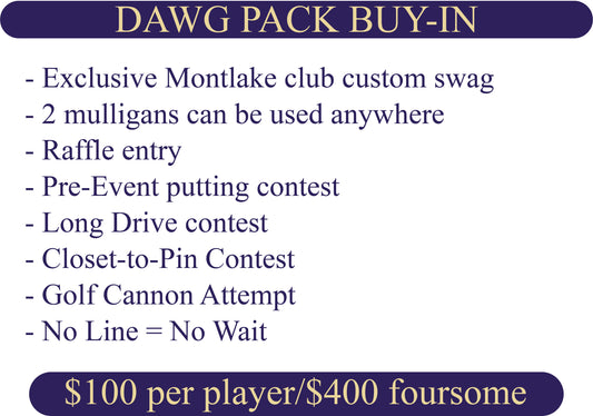 Dawg Pack Package - Add Qty 4 for foursome